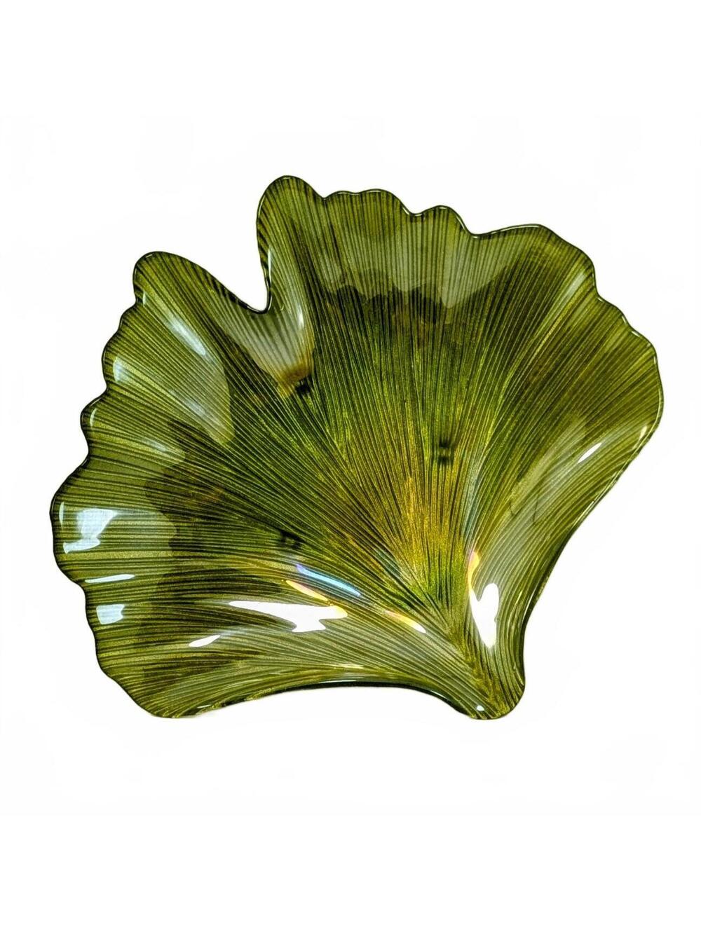 MCM Vietri Gingko Leaf Platter